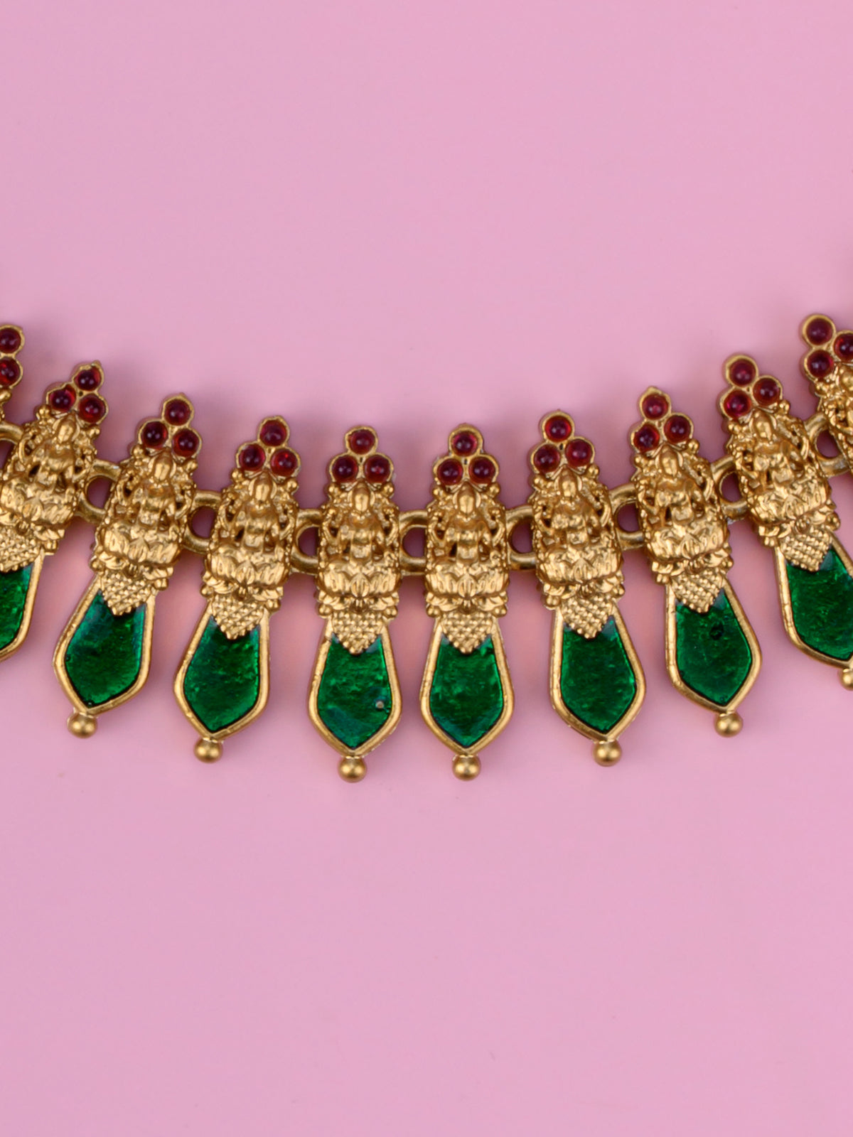Budgeted Enamel Palakka Necklace