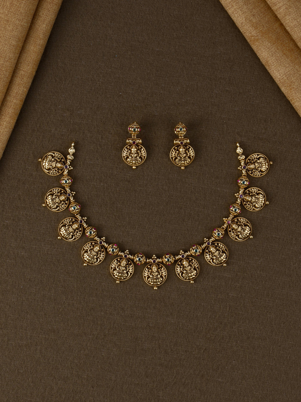 Swarnamudra Lakshmi Temple Necklace Set