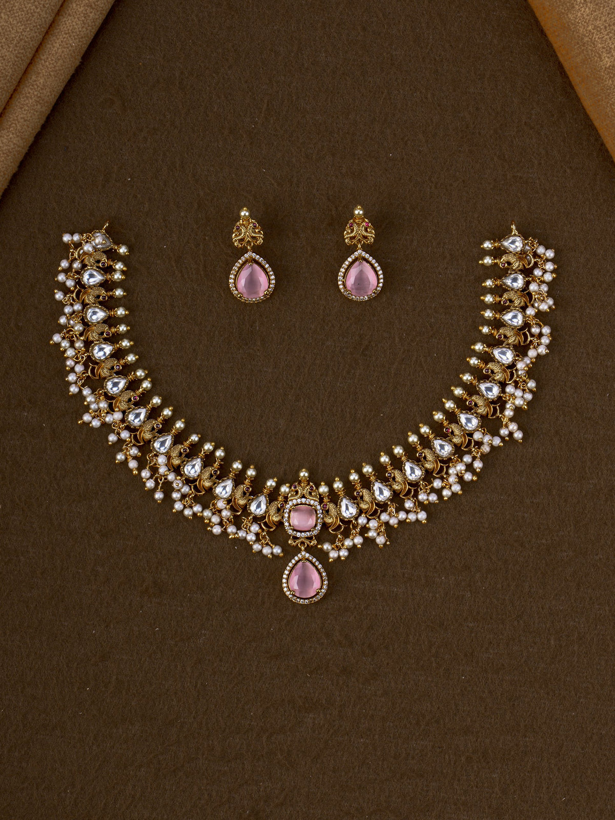 Rosamani Kundan Necklace Set