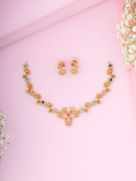Sura Navaratna Necklace