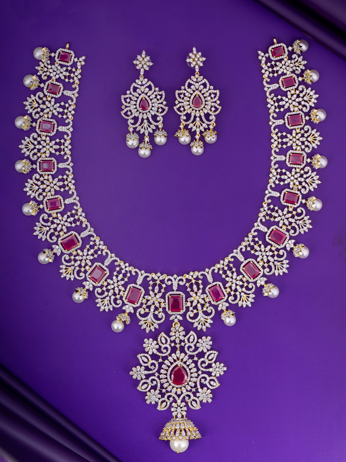 Yaleena Diamond Haaram set