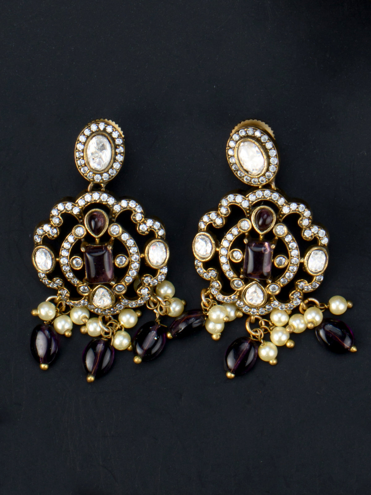 Neelambari Victorian Necklace matching earrings