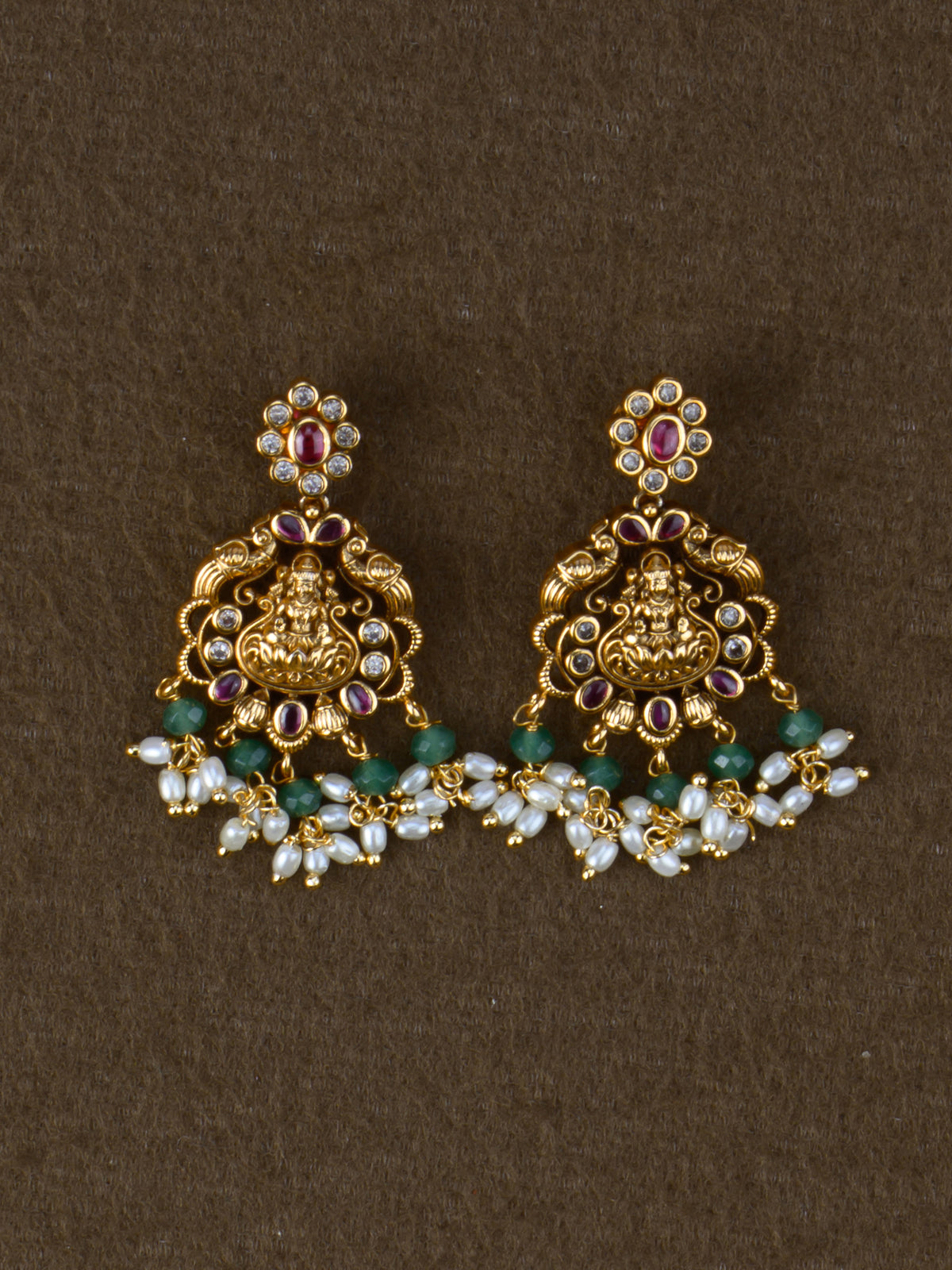 Hamsini Lakshmi Thin Haaram - earrings