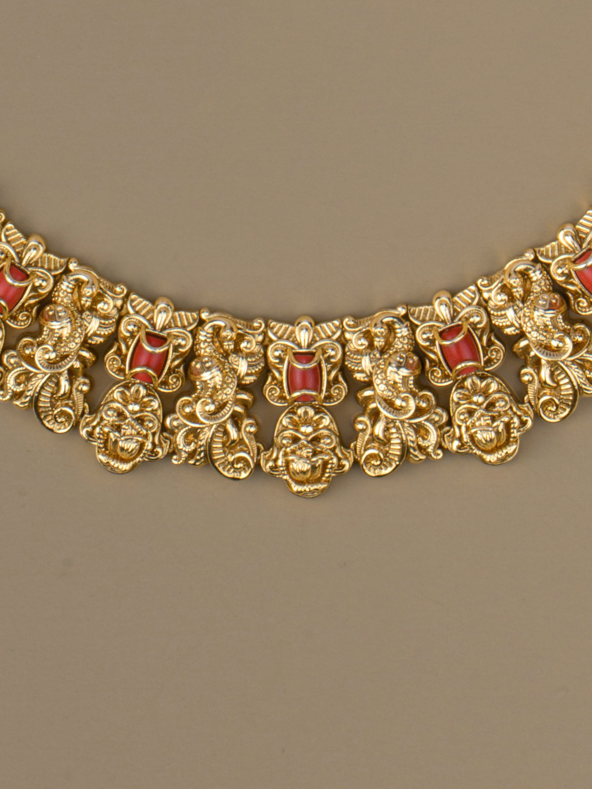 Vamsha Coral x Antique Necklace
