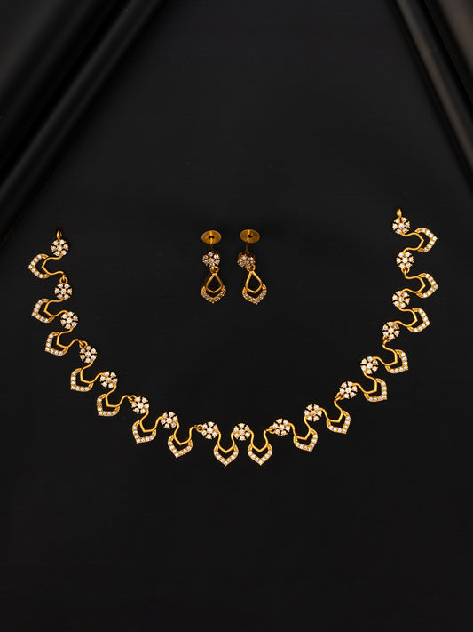 Shanaya AD Floral Necklace