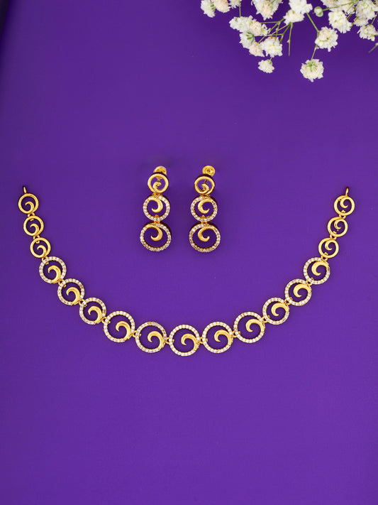 Spiral Diamond Necklace
