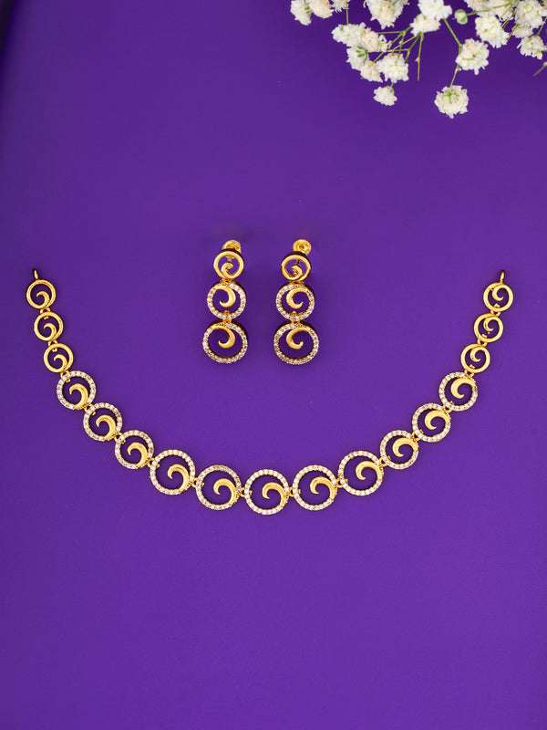 Spiral Diamond Necklace