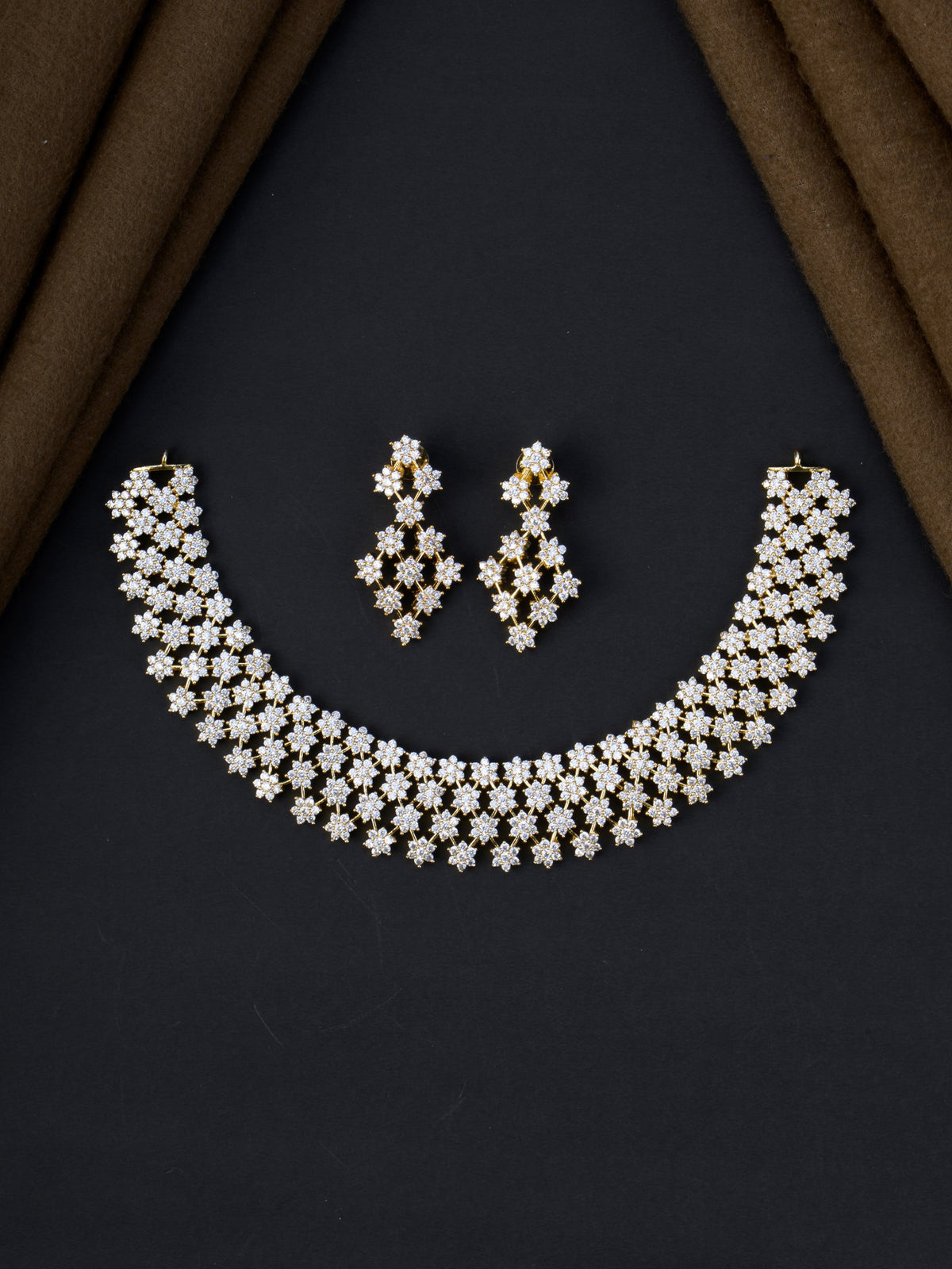 Poovani AD Necklace Set - full set