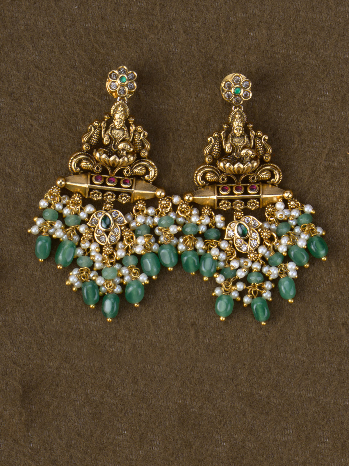 Dhanalakshmi Necklace Set - matching earrings