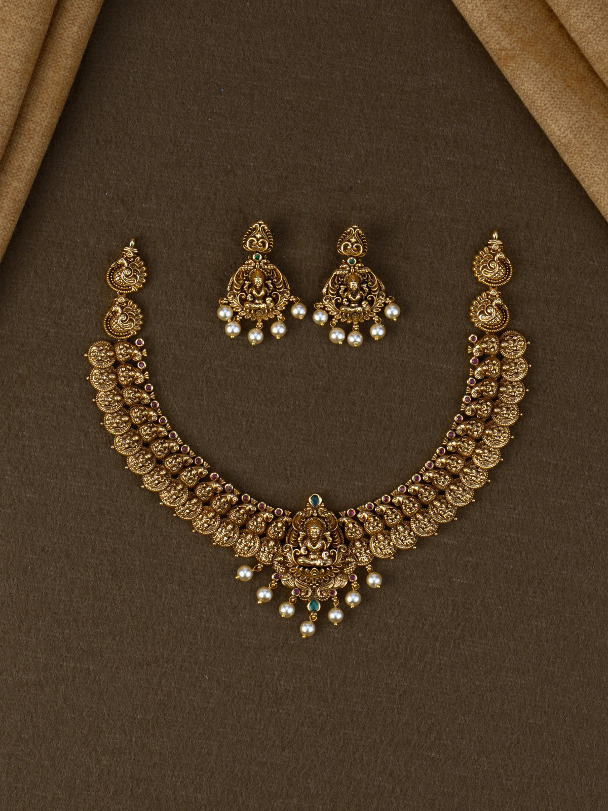 Nidhi Lakshmi Temple Necklace Set