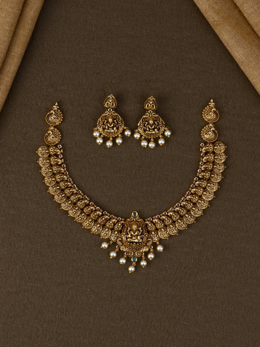 Nidhi Lakshmi Temple Necklace Set