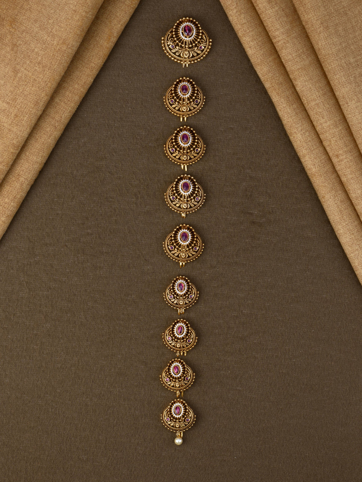 Chandrika Antique Jada Billa - Red