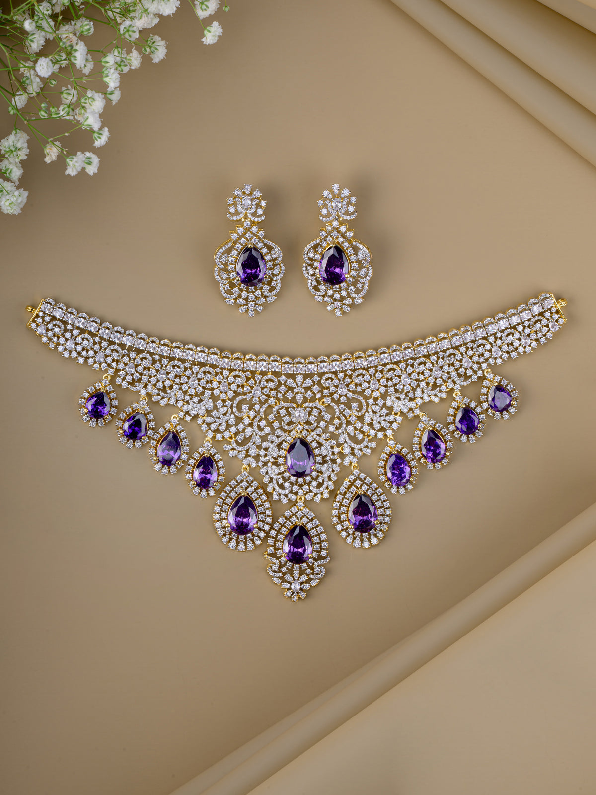 Fallen Drop Diamond Choker