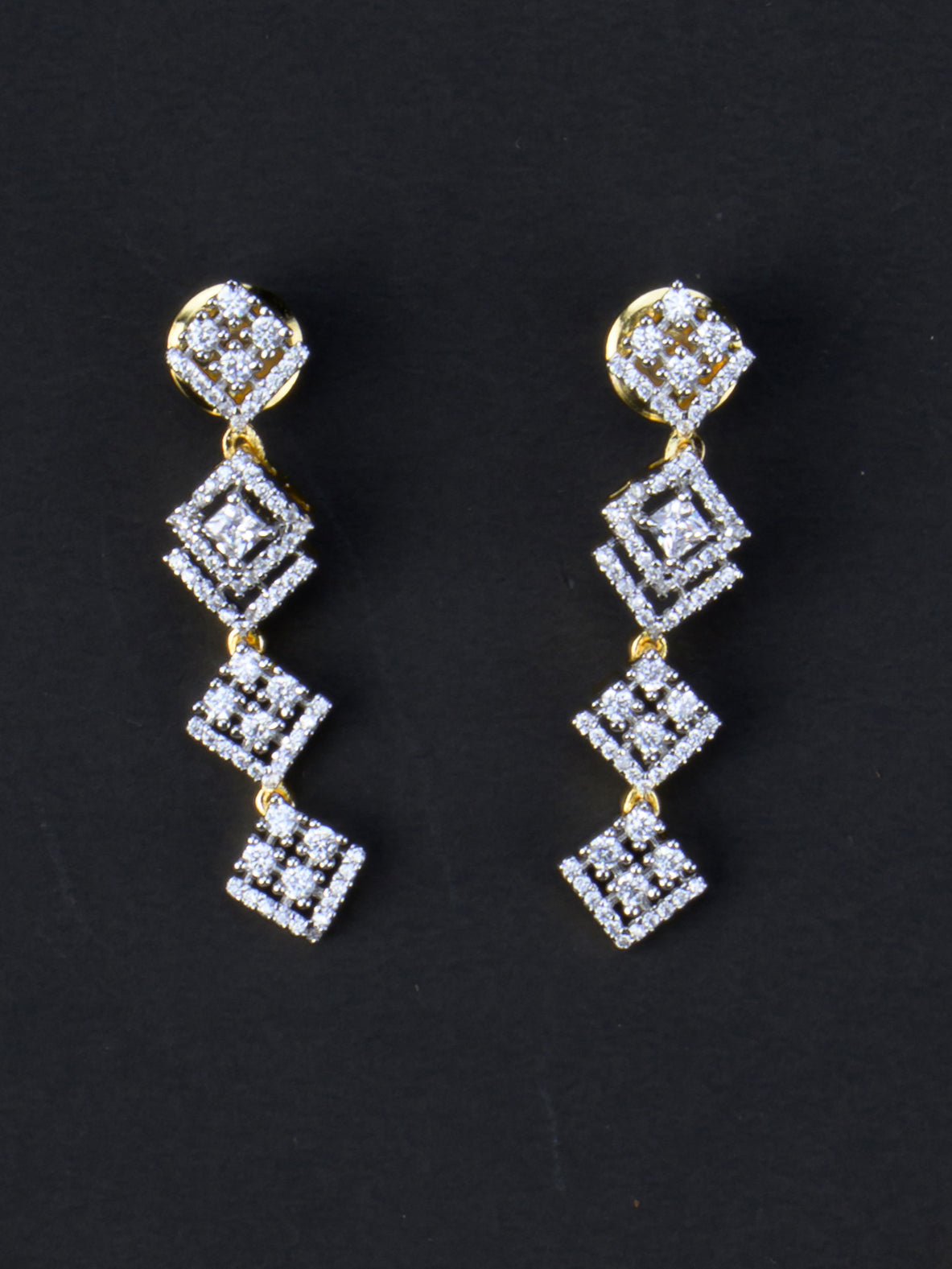 Chaturya AD Necklace Set - earrings