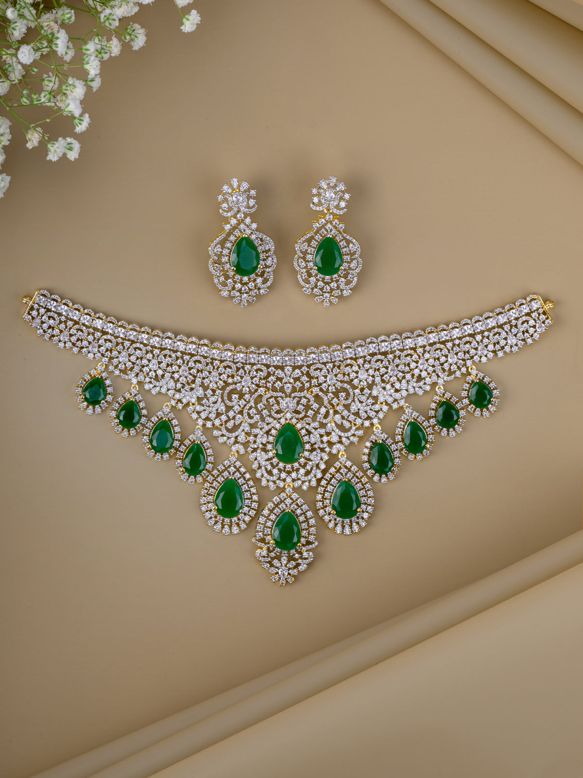 Fallen Drop Diamond Choker