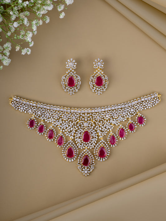 Fallen Drop Diamond Choker