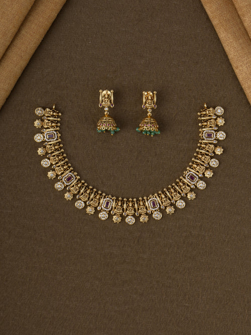 Saanvika Temple Glow Necklace Set