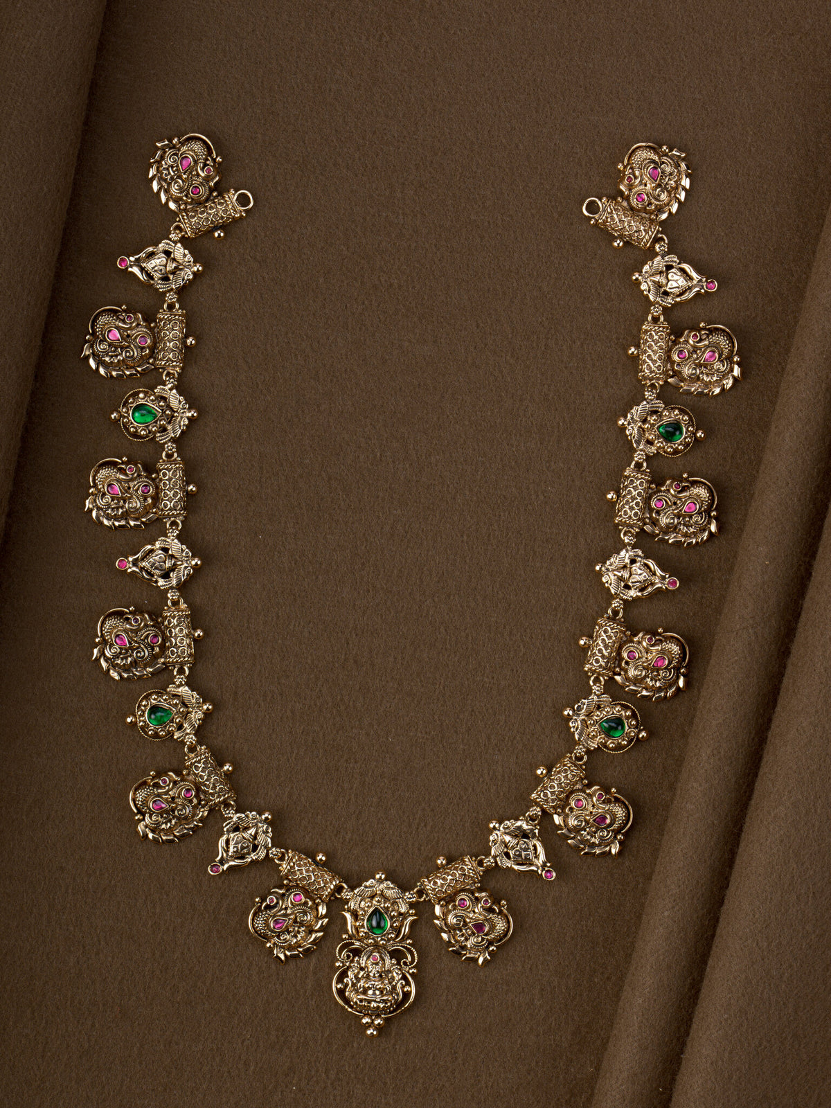 1Gm Gold Plated Emerald Vilas Haaram