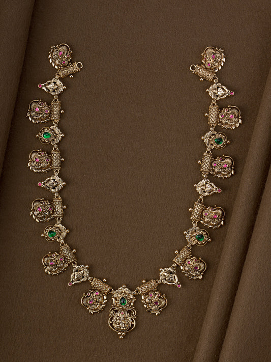 1Gm Gold Plated Emerald Vilas Haaram