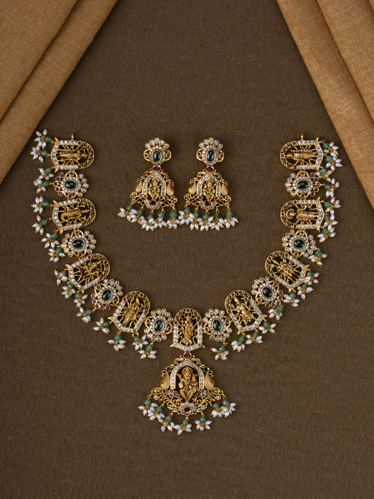 Antique Temple Deity Necklace Set
