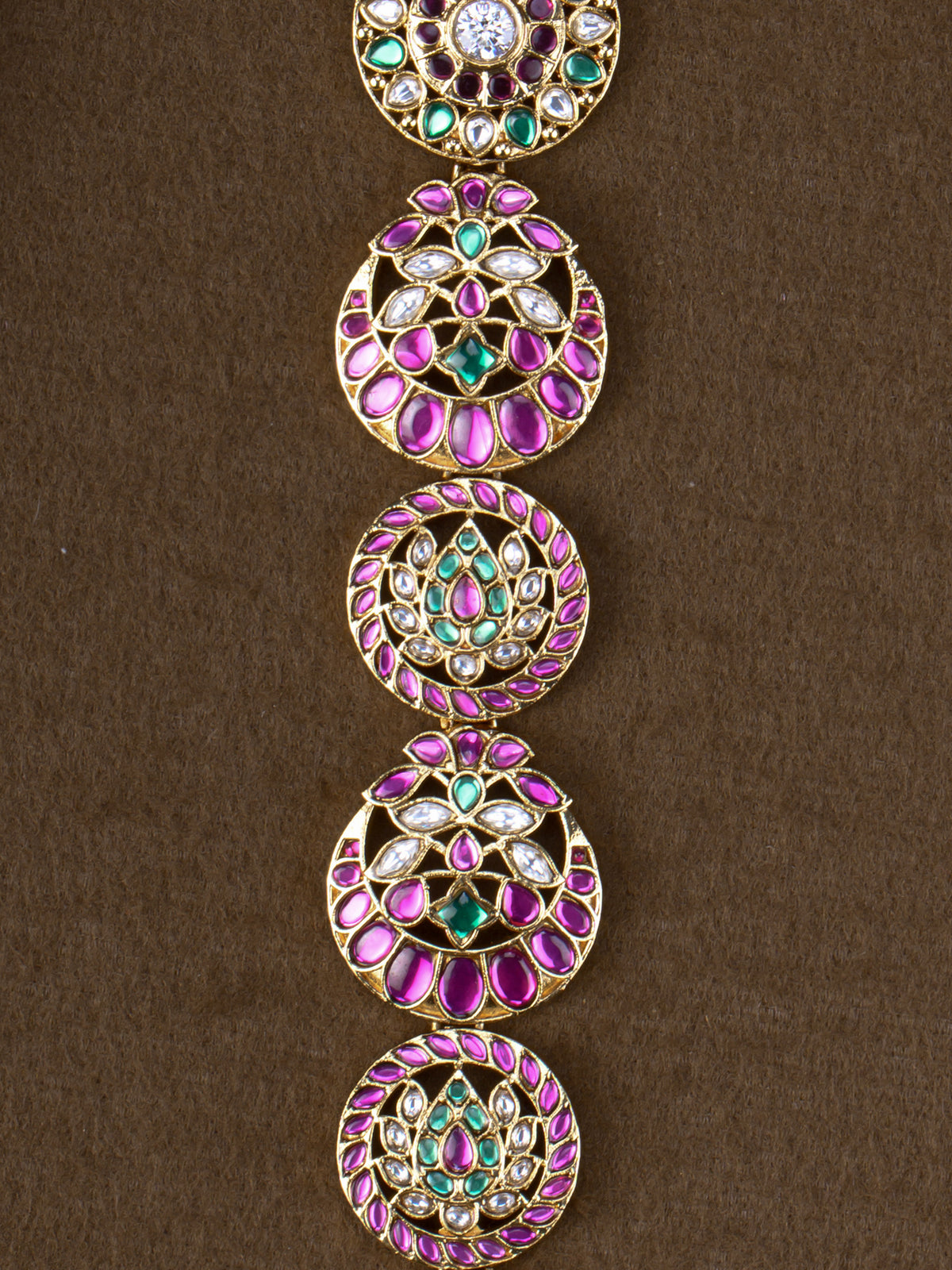 Surya Kamala Jada Billa - close-up of lotus and crescent motifs