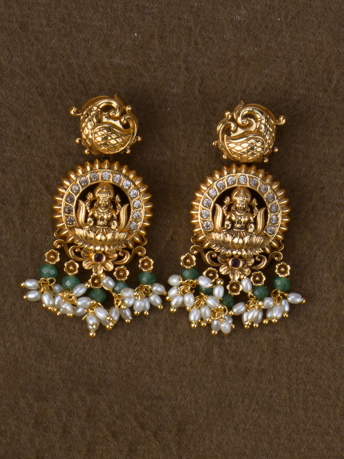 Antique Lakshmi Peacock Temple Necklace Set