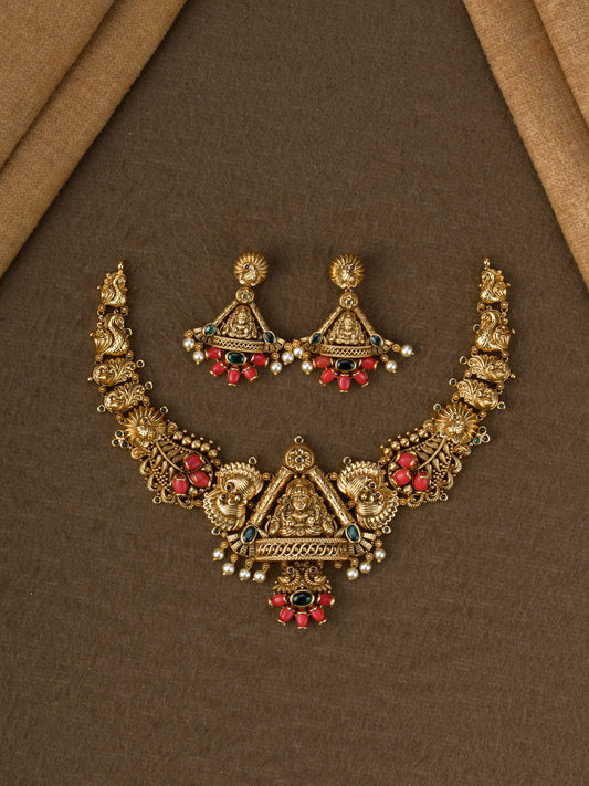 Pavazham Lakshmi Necklace Set - full set