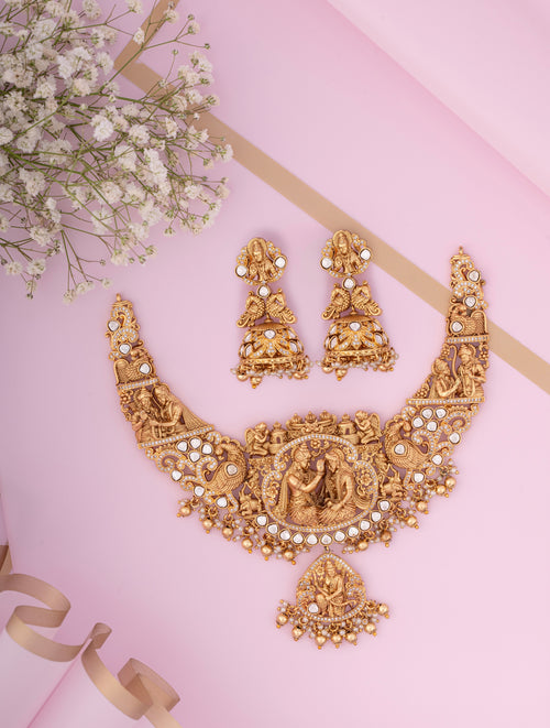 Aniketh Temple Necklace set