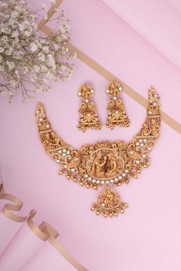 Aniketh Temple Necklace set