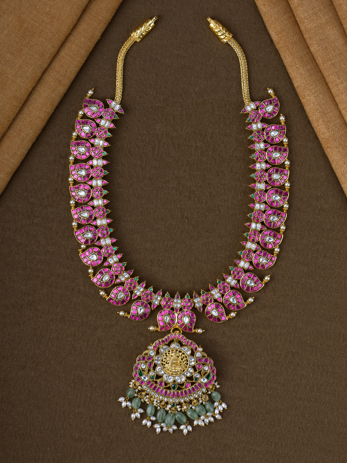 Premium Jadau Ruby Mango Haaram