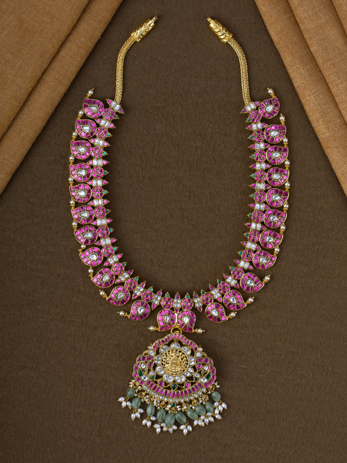 Premium Jadau Ruby Mango Haaram