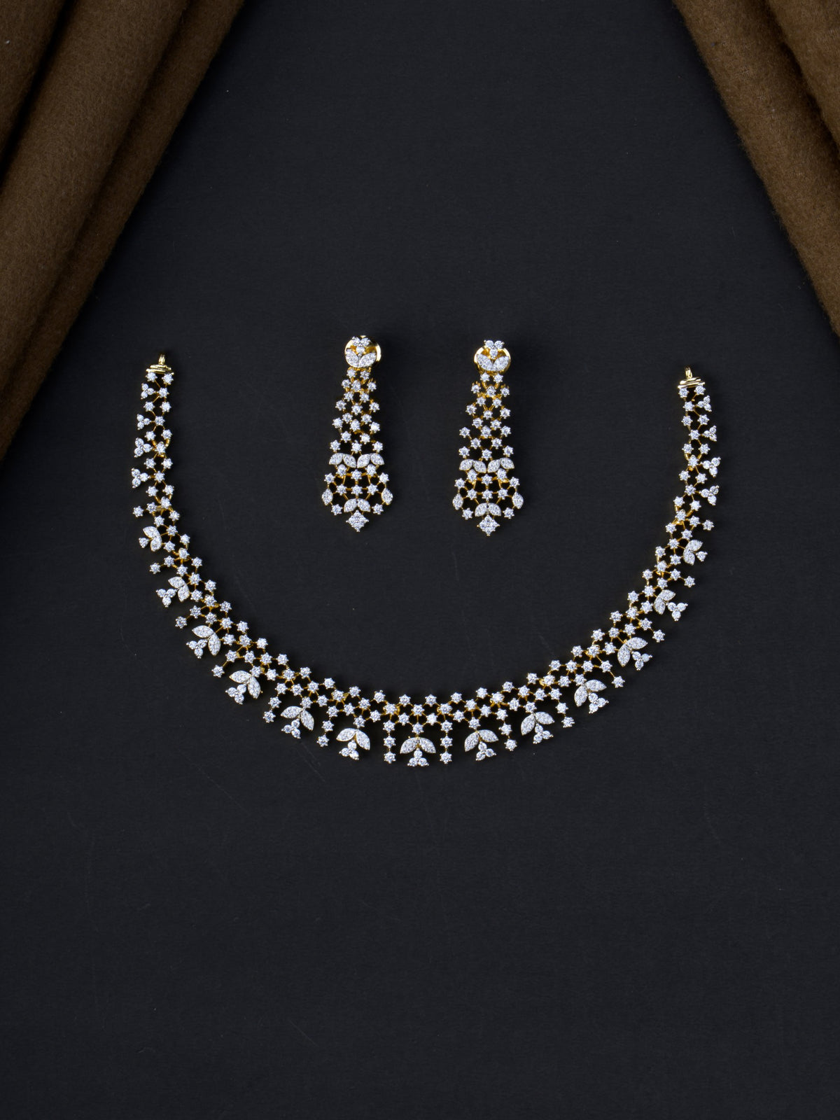 Patravali AD Necklace Set - full set