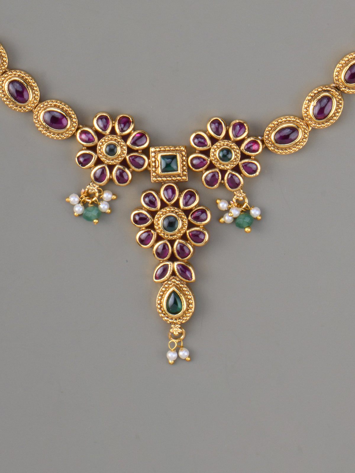 Tri Chithra Kempu Necklace