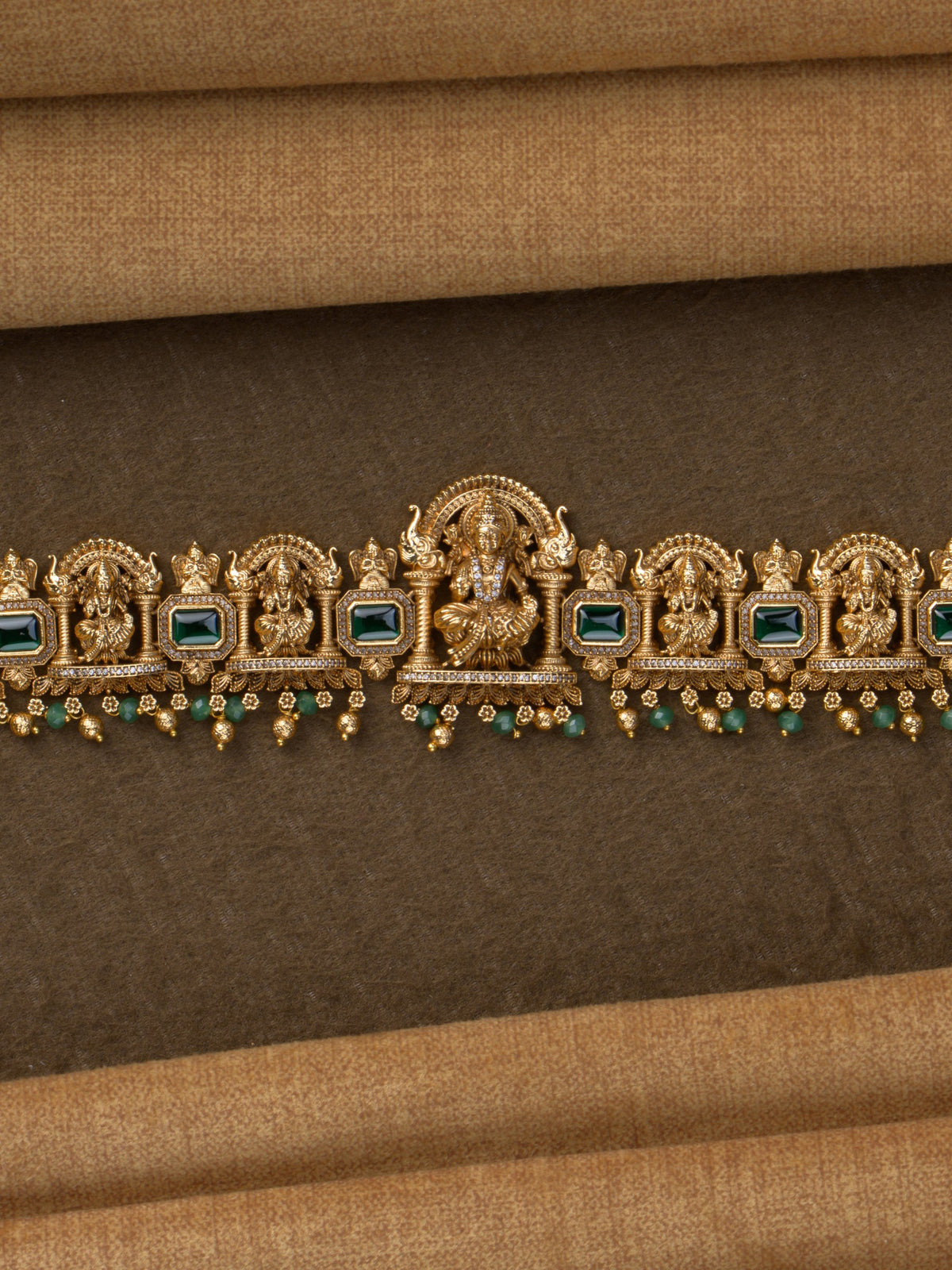 Lakshmi Mandapam Hip Belt - Green - close-up