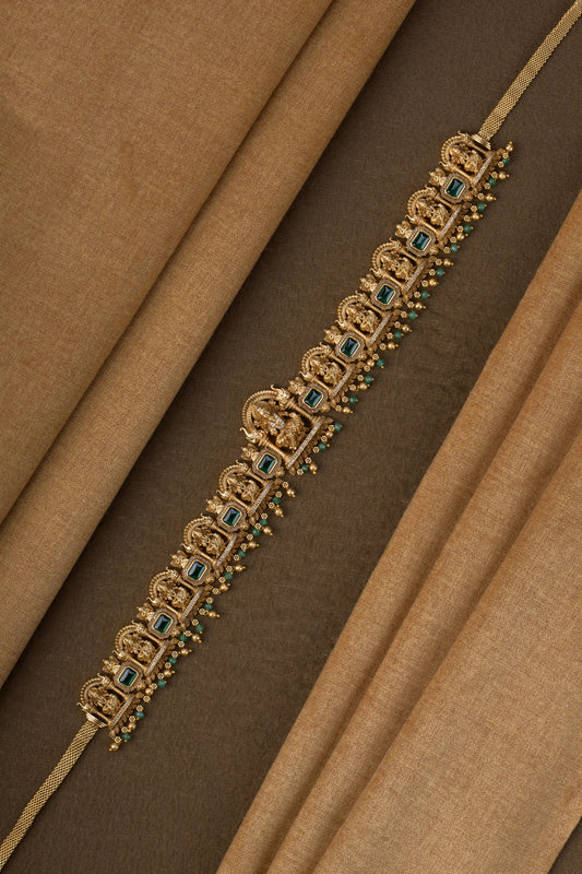 Lakshmi Mandapam Hip Belt - Green - full view
