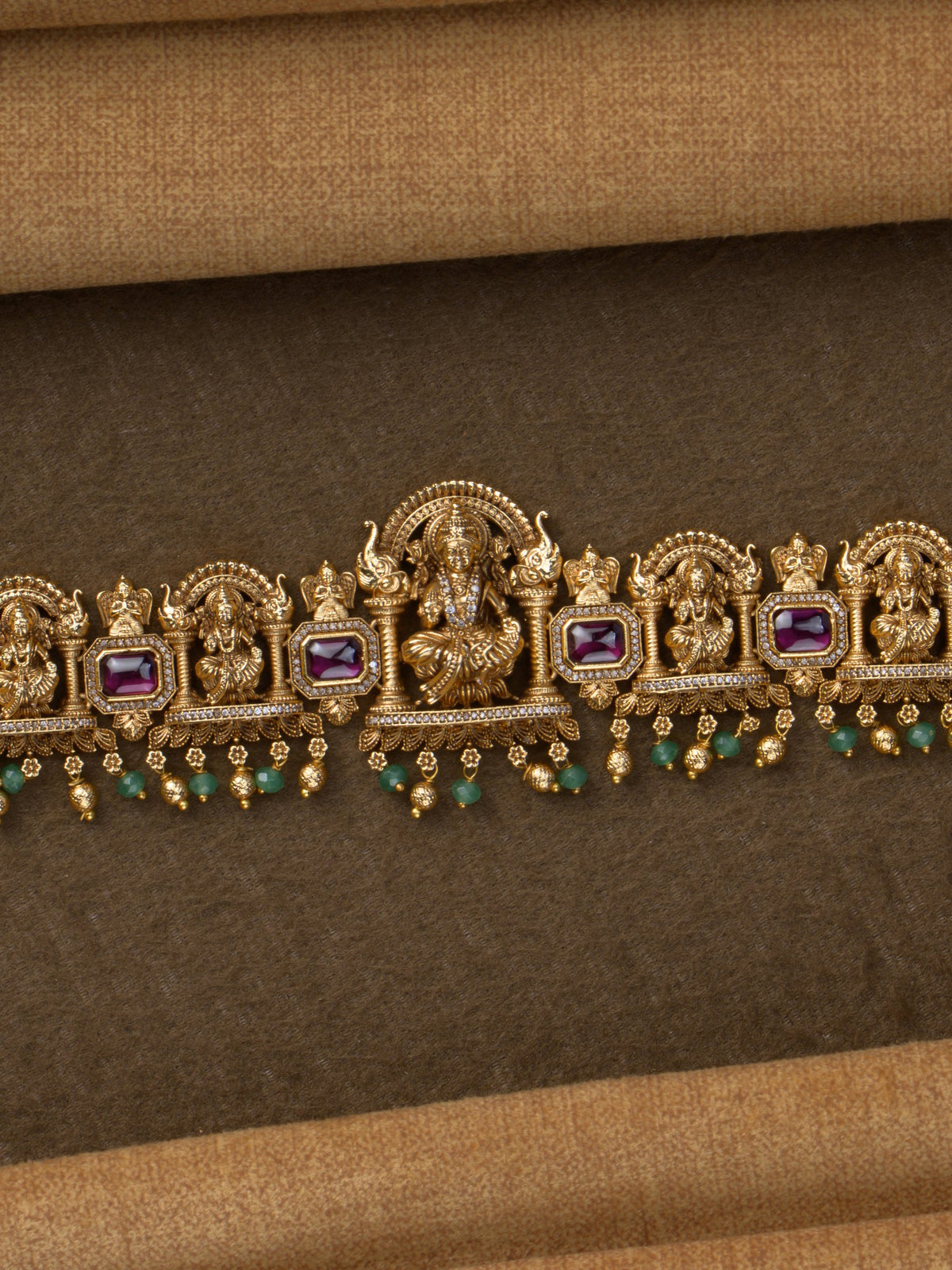 Lakshmi Mandapam Hip Belt - Pink - close-up