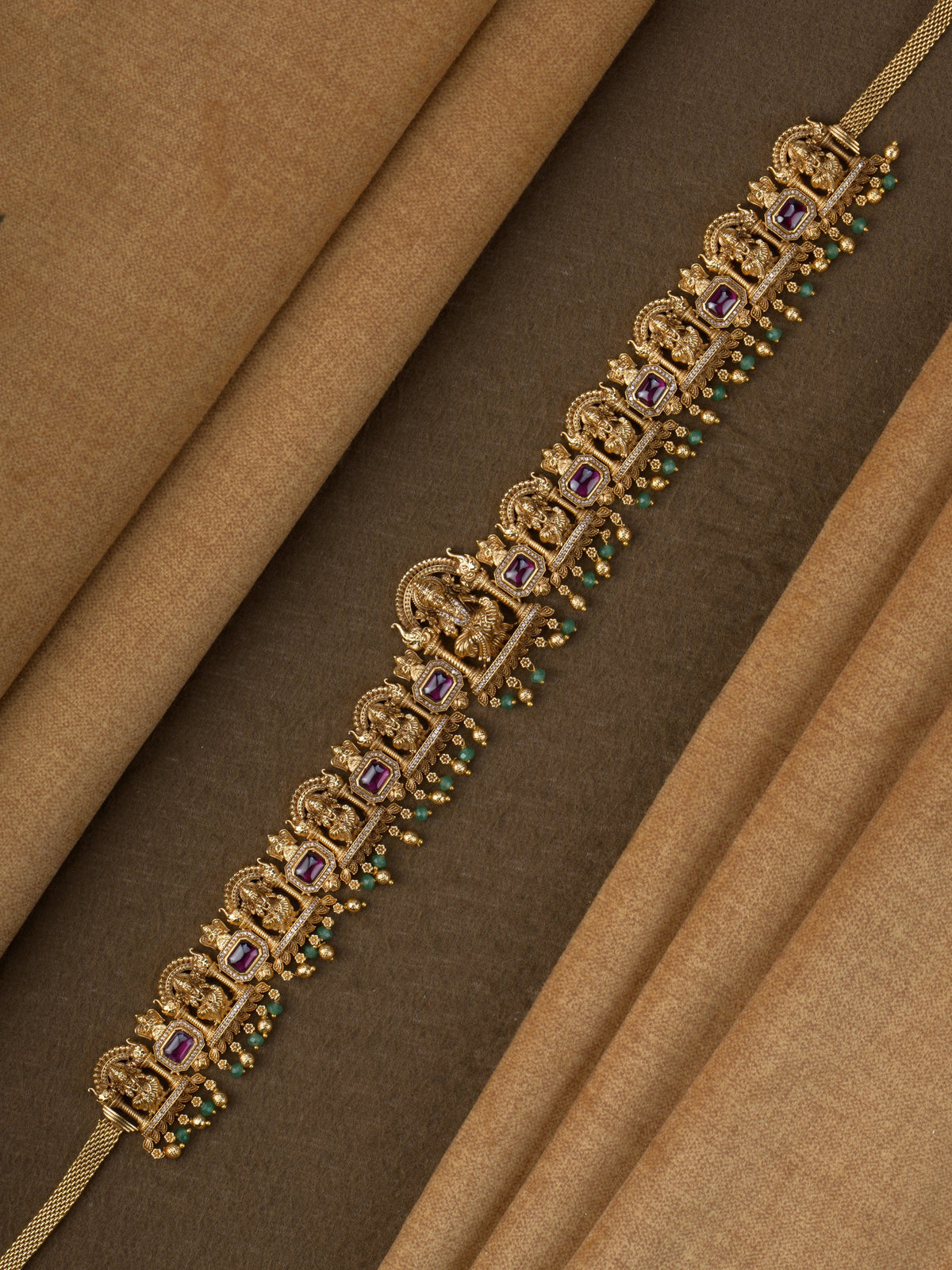 Lakshmi Mandapam Hip Belt - Pink - full view