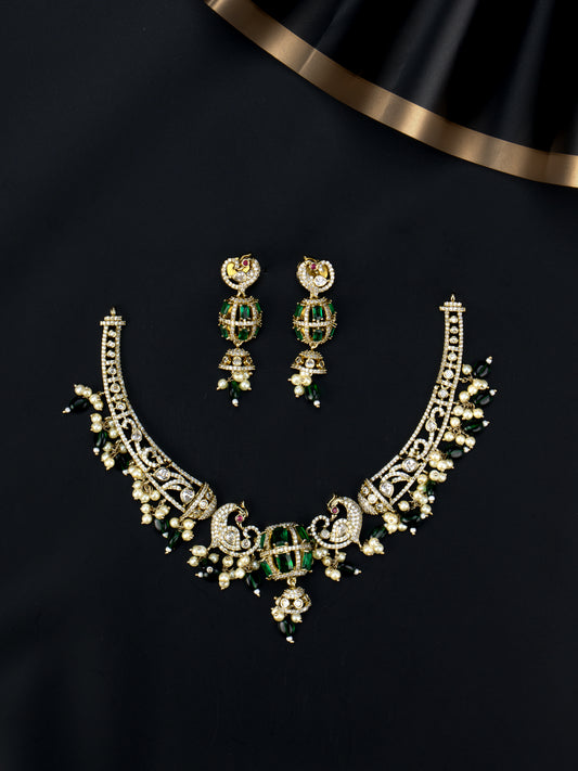 Marakata Mayuri Victorian Choker