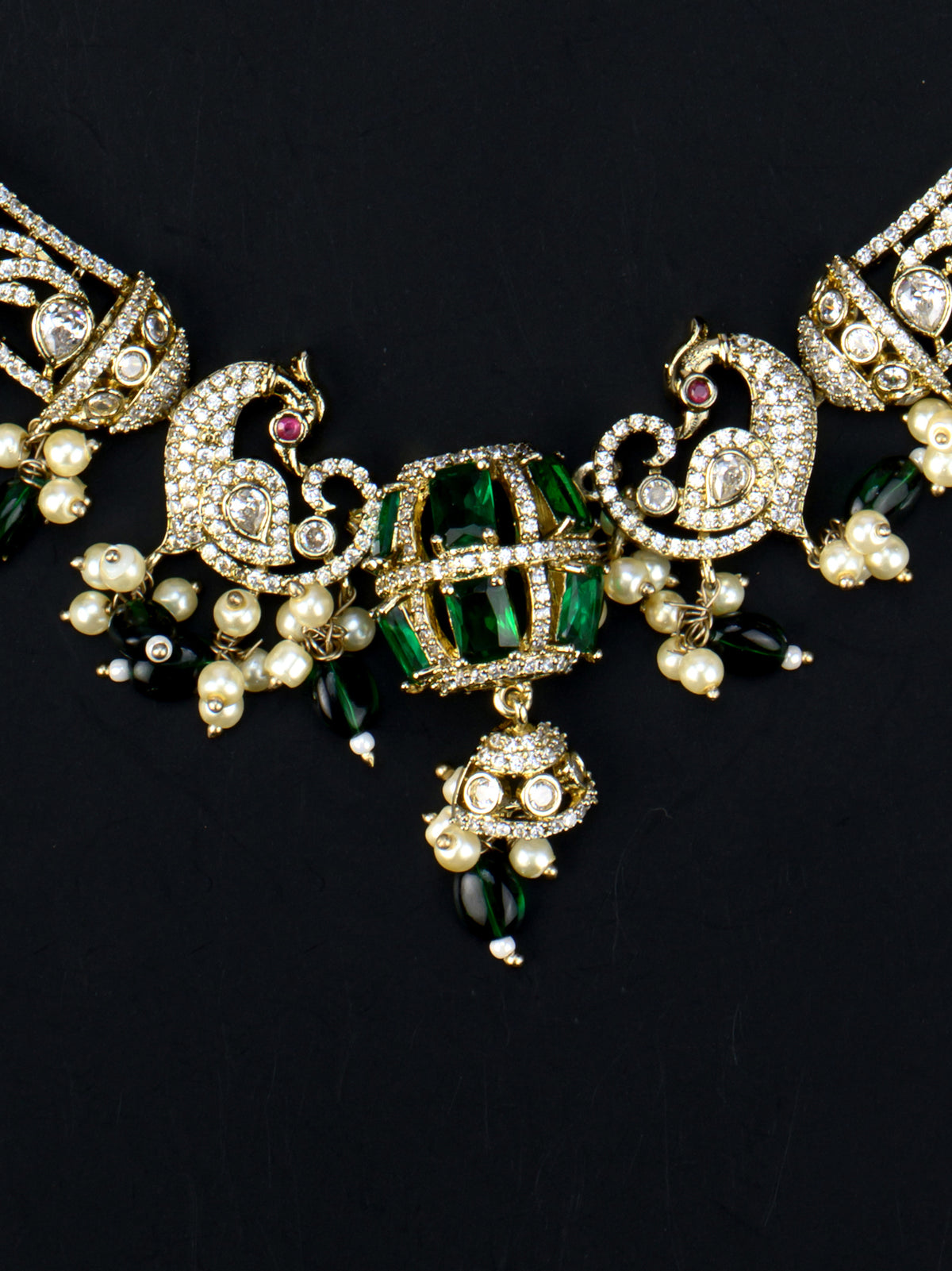 Marakata Mayuri Victorian Choker