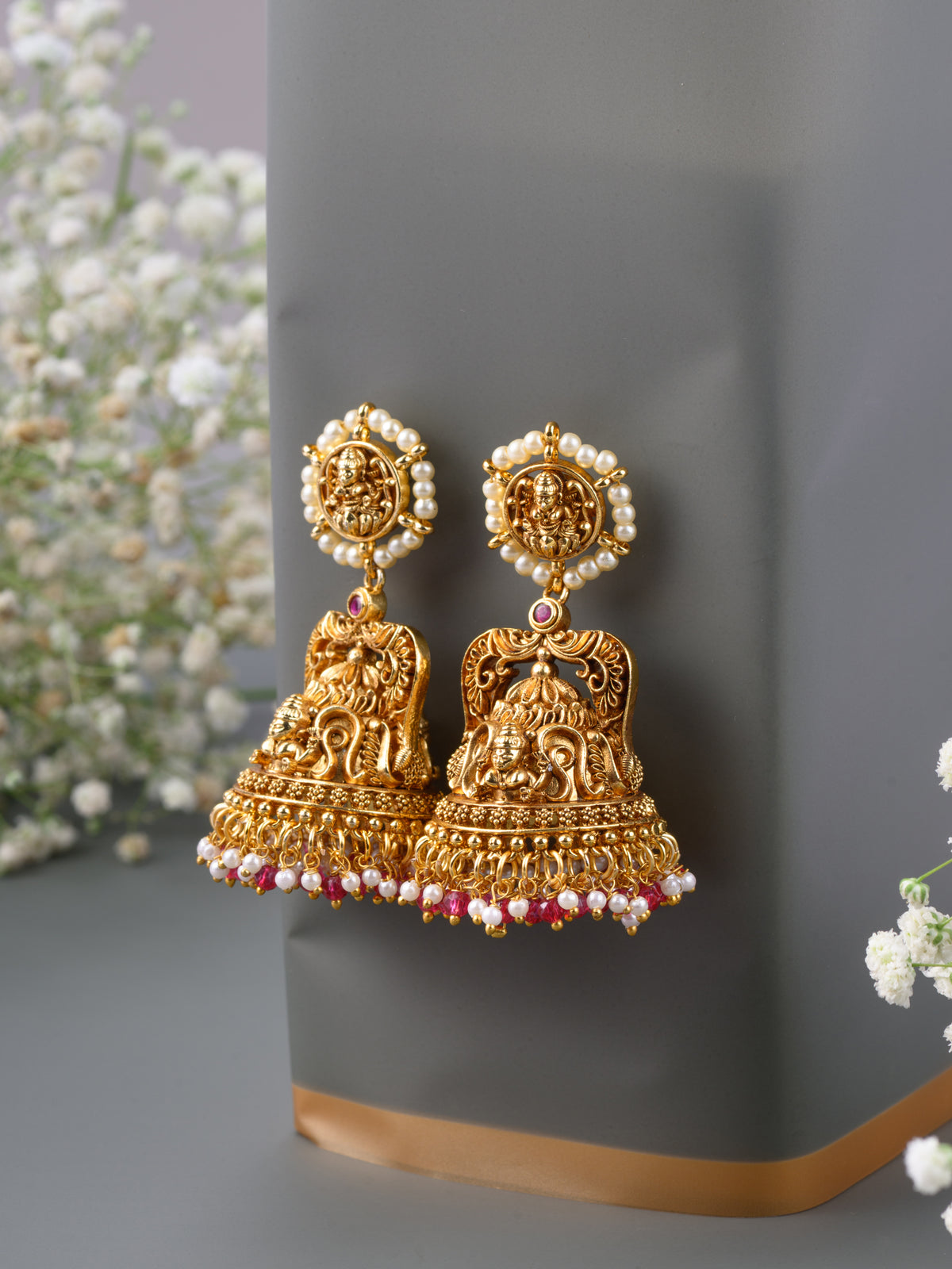 Trilokya Bridal Jhumkas