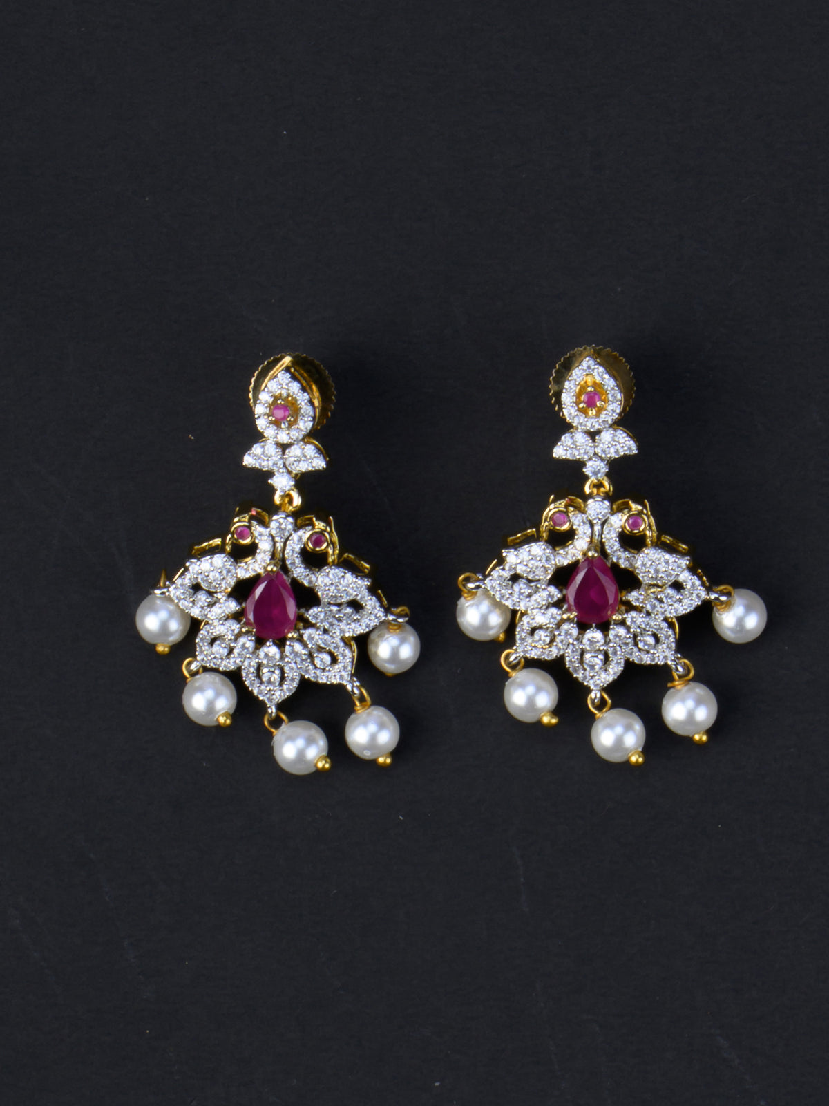 Mayurakshi AD Long Necklace Set - earrings