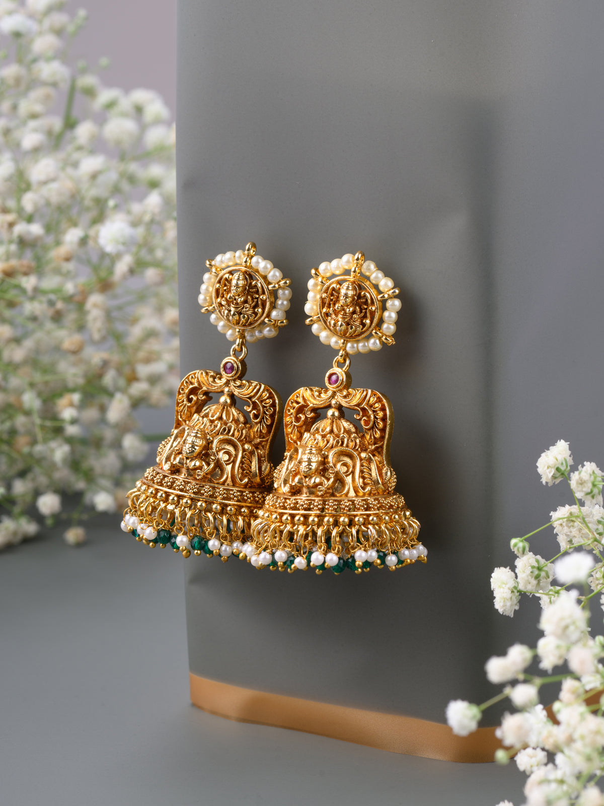Trilokya Bridal Jhumkas