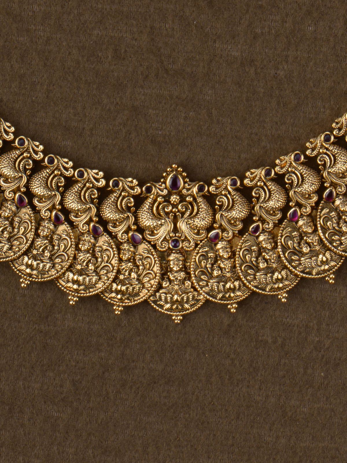 Mayura Kasu Lakshmi Haaram - close-up