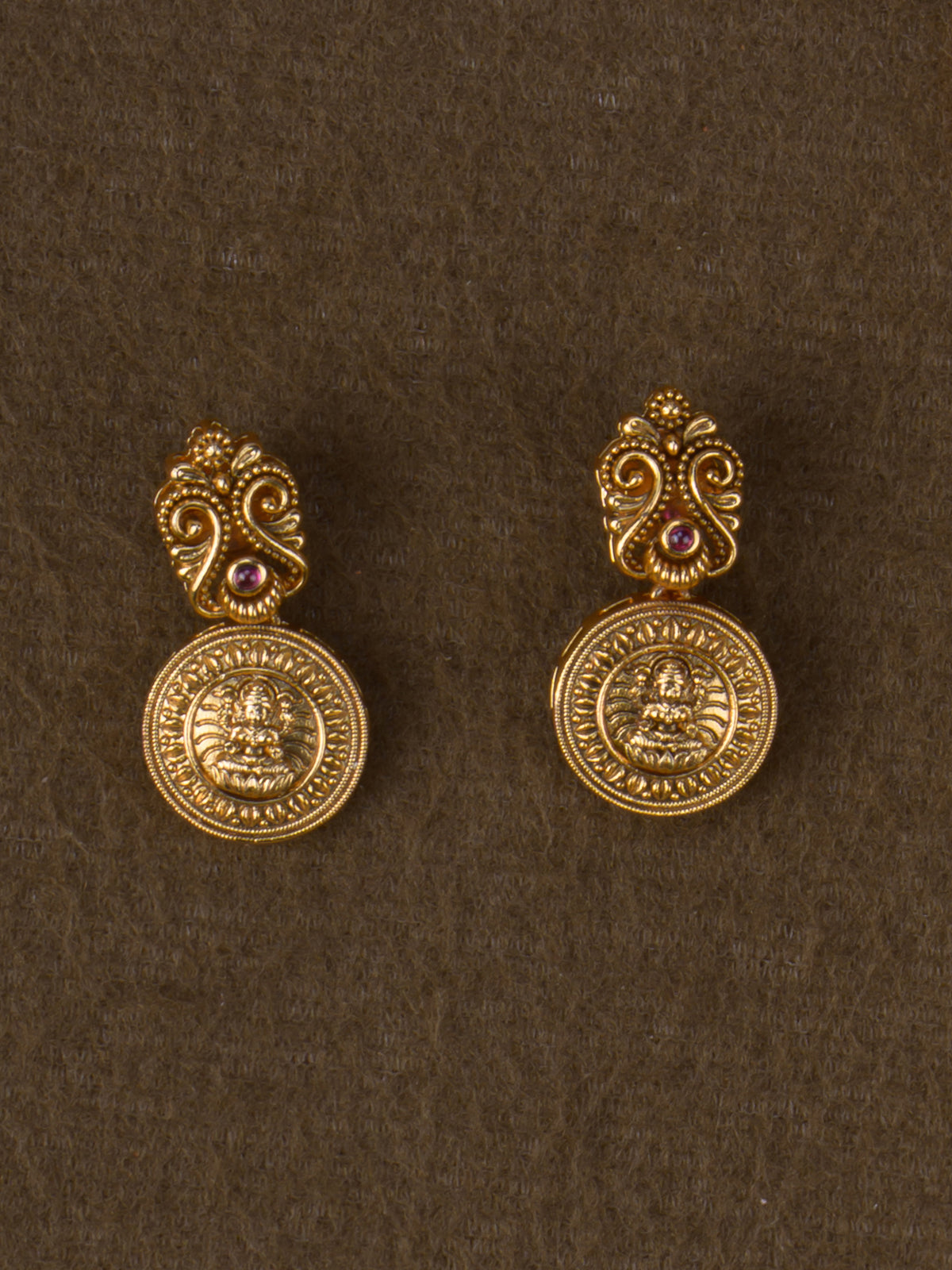 Mayura Kasu Lakshmi Haaram - earrings