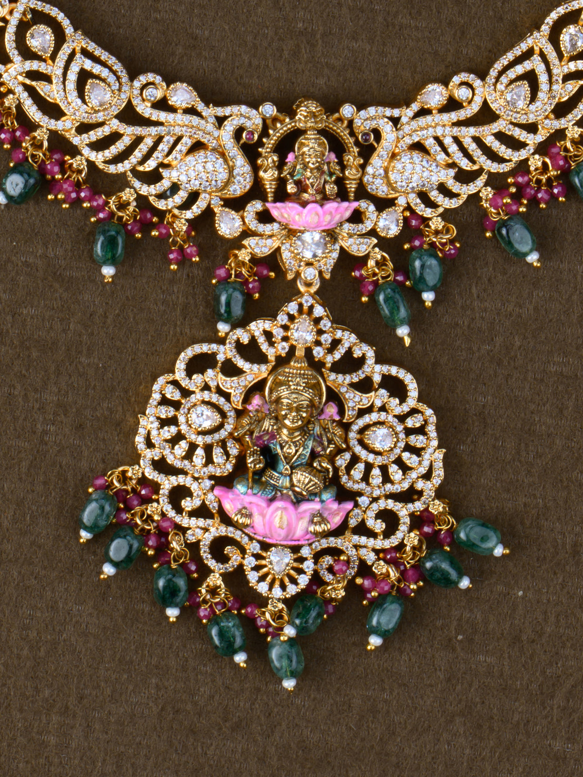 Lakshmi pendant close-up - Multi