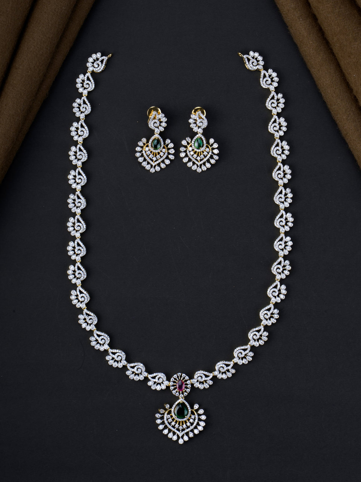 Kalka AD Long Necklace Set - full set