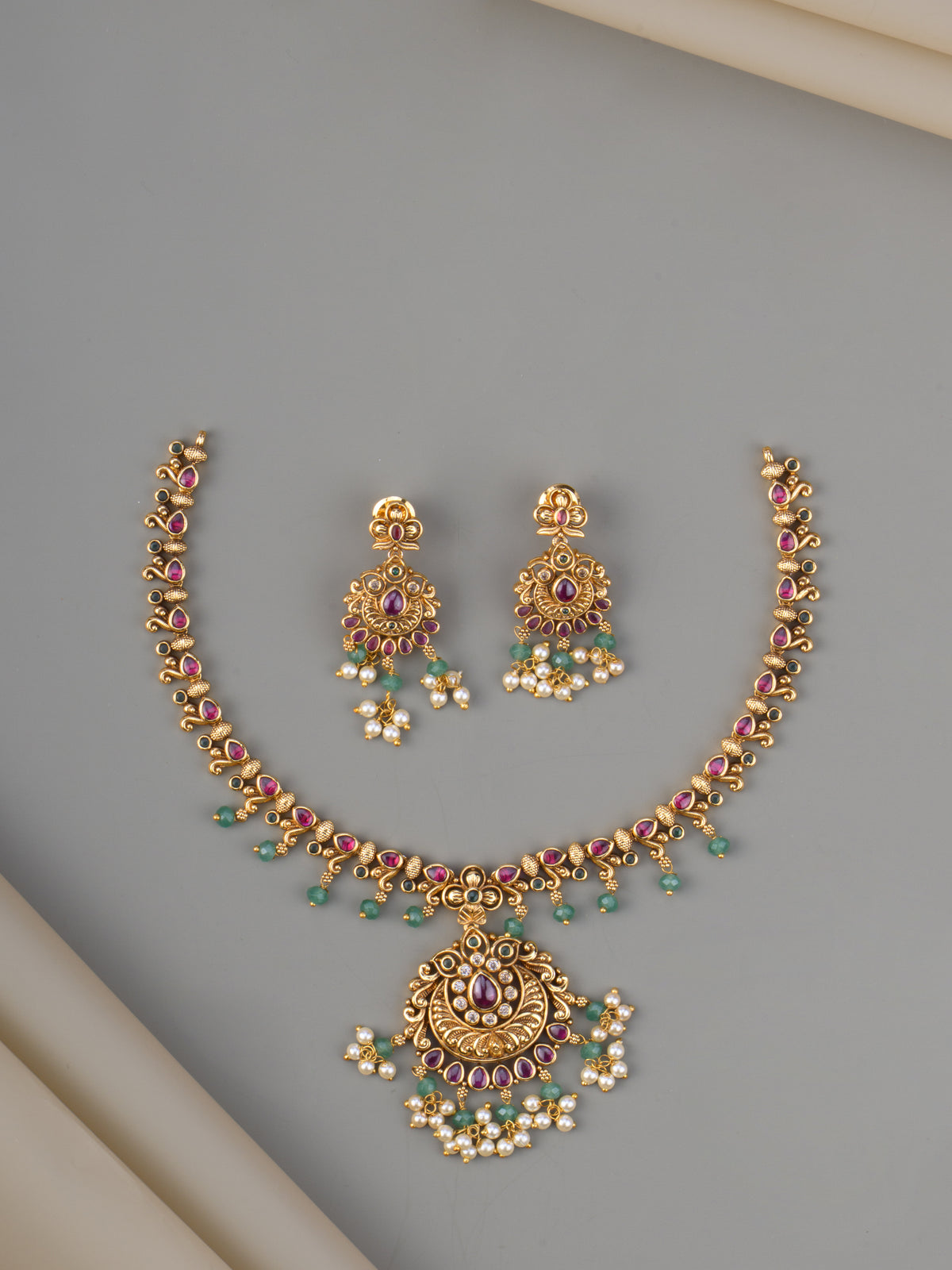 Aashri Kempu Necklace