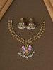 Antique Meenakari Peacock Lakshmi Kasu Necklace Set