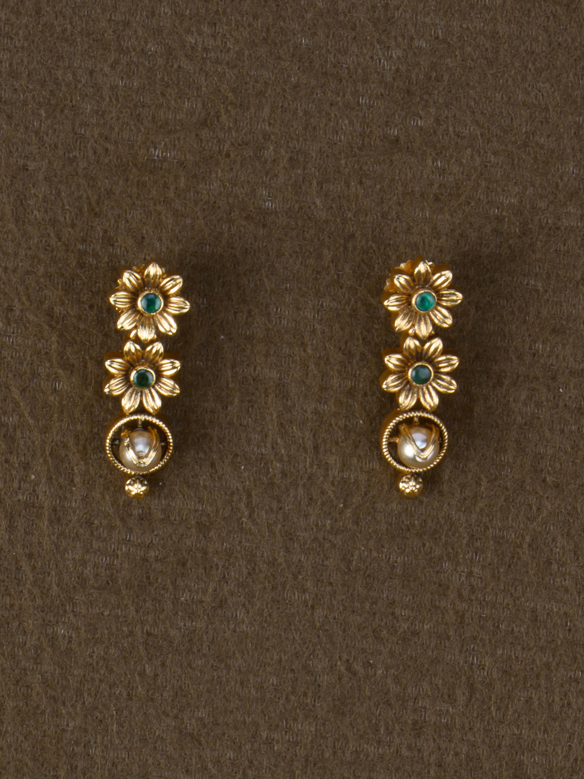 Himaana Ball Haaram - White earrings
