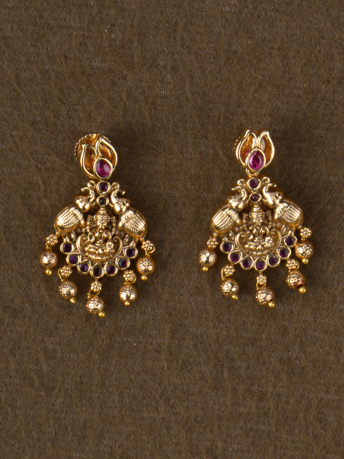 Antique Temple Lakshmi Kemp Necklace Set